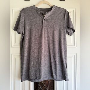 Kids Heather Gray Short Sleeve Henley Shirt